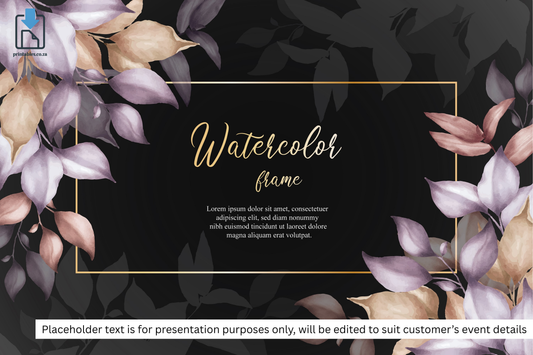 656 Foliage Frame Wedding Invitation Card