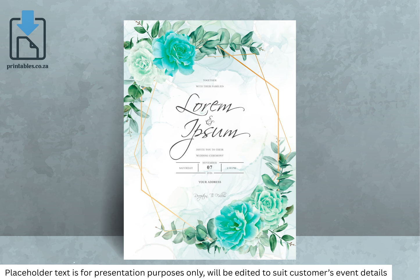 81 Elegant Floral Frame Wedding Invitation Card