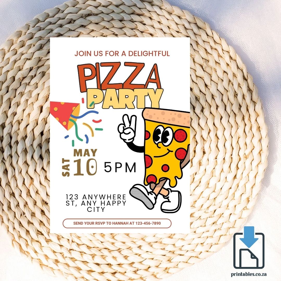 Pizza Party Invitation – Slice of Fun Birthday Design