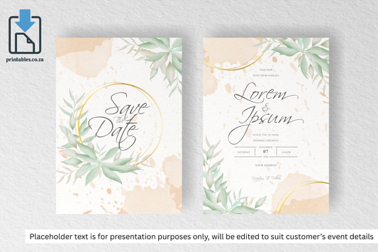 227 Foliage Frame for Wedding Invitation