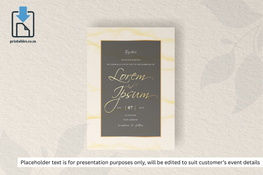 668 Abstract Wedding Invitation Frame Design