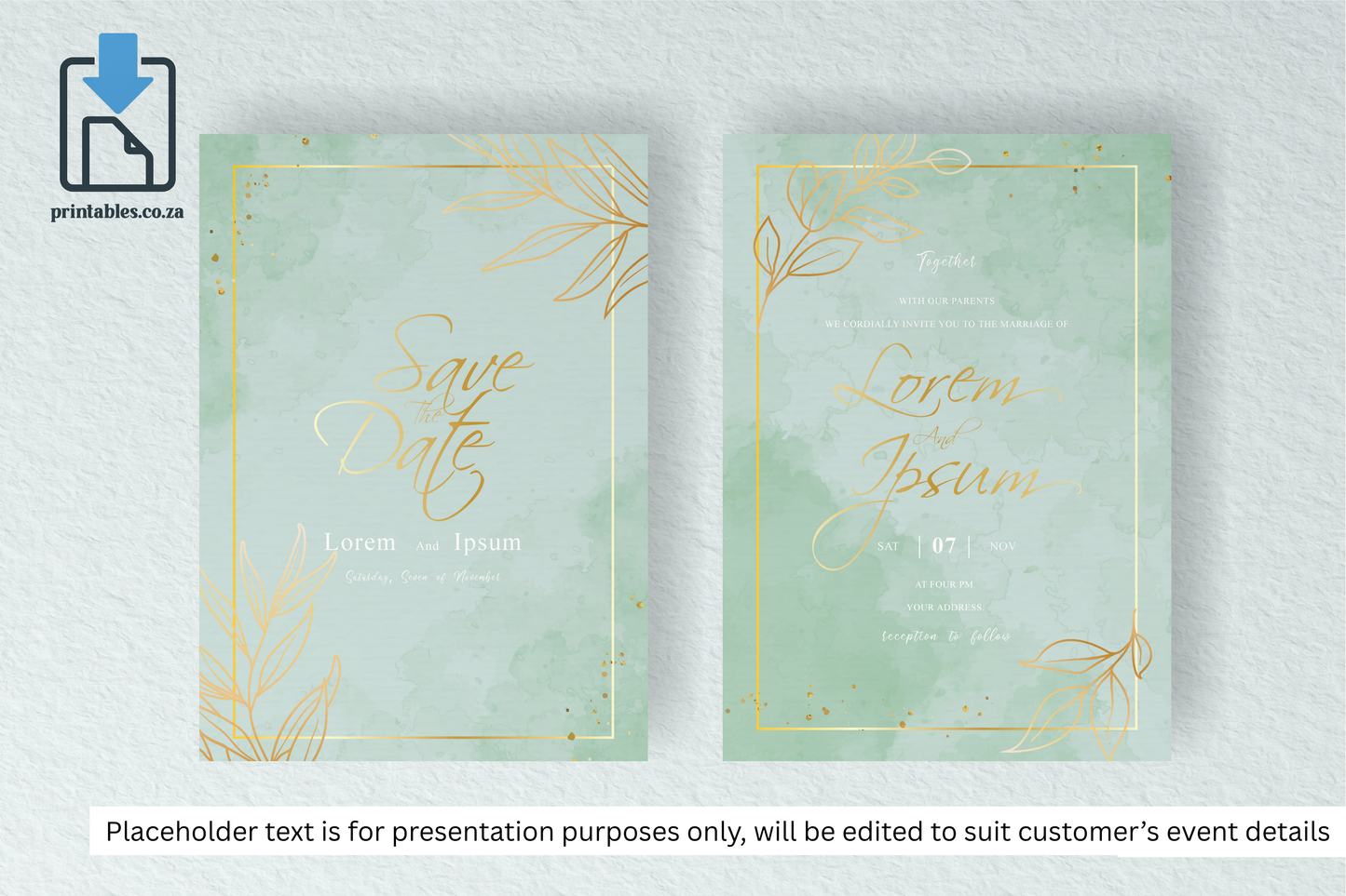 702 Simple Wedding Card Set