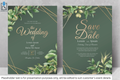 783 Foliage Frame Wedding Invitation Set