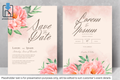 866 Floral Frame Wedding Invitation Set