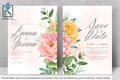 868 Floral Frame Wedding Invitation Set