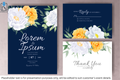 904 Floral Frame Wedding Invitation Set