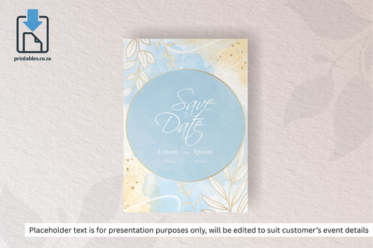 966 Simple Floral Frame Wedding Invitation Card