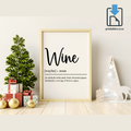 Wine Calligraphy Definition Wall Art, Wine Quote Decor, Printable Wall Art Gift for Home, PRINTABLE Wall Art, Digital Download (Copy)