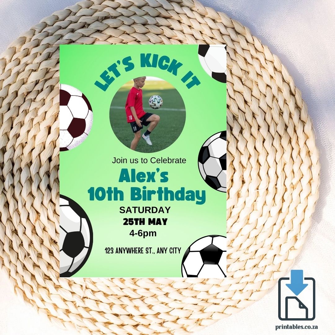 Goal! Soccer Invitation – Fun Sports Birthday Party Design